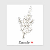 金ゴールドグラジオラスグラッドフラワー シール (シート)