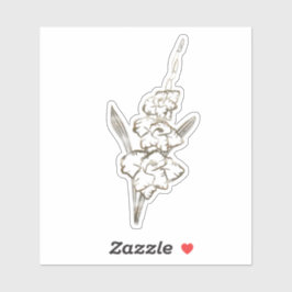 金ゴールドグラジオラスグラッドフラワー シール