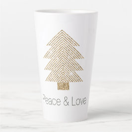 金ゴールドグラジーグリッタークリスマスツリー    カフェラテマグ