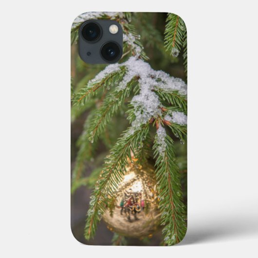金ゴールドグラスのクリスマス装飾品 Case-Mate iPhoneケース (裏面)