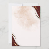 金ゴールドグラッドキャップバルーズバーガンディ縁ど卒業 招待状 (裏面)