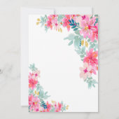 金ゴールドグラッドキャップ春の花卒業 招待状 (裏面)