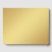 金ゴールドグラディエントとモノグラエレガントムブラック結婚ズ ゲストブック (裏面)