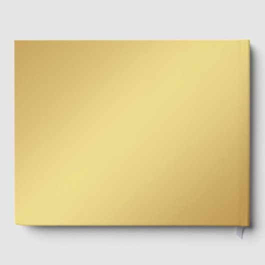 金ゴールドグラディエントとモノグラエレガントムブラック結婚ズ ゲストブック (裏面)