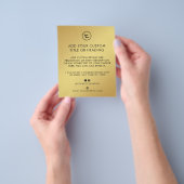 金ゴールドグラデカスタムーションのビジネスロゴとソーシャルメディア チラシ (手)