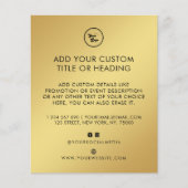 金ゴールドグラデカスタムーションのビジネスロゴとソーシャルメディア チラシ (正面)