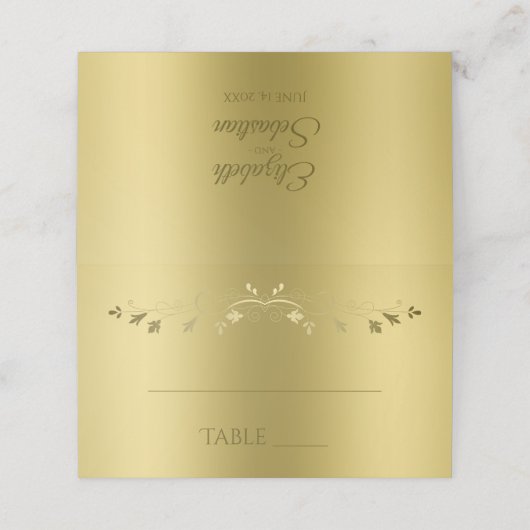 金ゴールドグラデーシエレガントョンの結婚金ゴールド プレイスカード (外部開封)