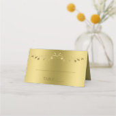 金ゴールドグラデーシエレガントョンの結婚金ゴールド プレイスカード (正面)