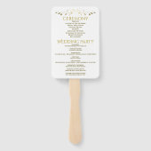 金ゴールドグラデーシエレガントョン結婚式 プログラム ハンドファン (裏面)