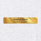 金ゴールドグラデーションの対角線 ラベル (デザイン2)