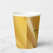 金ゴールドグラデーションの対角線 紙コップ (右)
