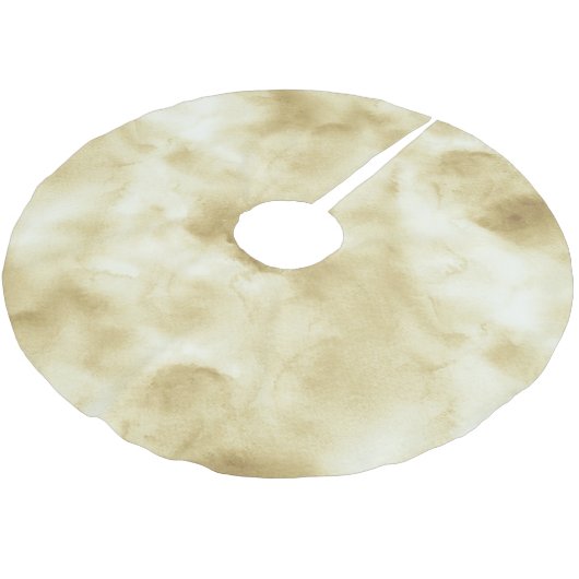 金ゴールドグラデーションの水色のクリスマス ブラッシュドポリエステルツリースカート (アングル)