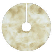 金ゴールドグラデーションの水色のクリスマス ブラッシュドポリエステルツリースカート (正面)