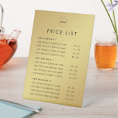 金ゴールドグラデーションの追加ロゴ価格表美しいサロン 台座サイン (インサイチュ)