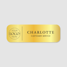金ゴールドグラデーションカスタムロゴオフィスの従業員スタッフ 名札