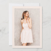 金ゴールドグラデーショングリッターピンク写真サプライズSweet 16 招待状 (裏面)