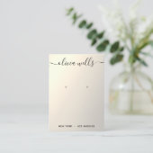 金ゴールドグラデーションスクリプトイヤリング表示名刺 名刺 (スタンド正面)