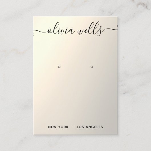 金ゴールドグラデーションスクリプトイヤリング表示名刺 名刺 (正面)