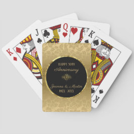 金ゴールドグラデーションダマスク – 記念日 トランプ