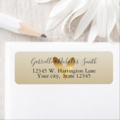 金ゴールドグラデーションハート ラベル (インサイチュ)