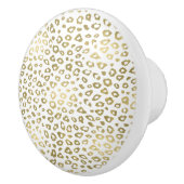 金ゴールドグラデーションヒョウ印刷 セラミックノブ (右)