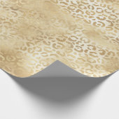 金ゴールドグラデーションヒョウ ラッピングペーパー (角)