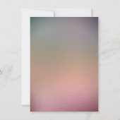 金ゴールドグラデーションピンクメイクグリッターブライダル16目 招待状 (裏面)