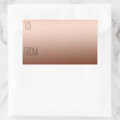 金ゴールドグラデーションブロンズラベル 長方形シール (バッグ)