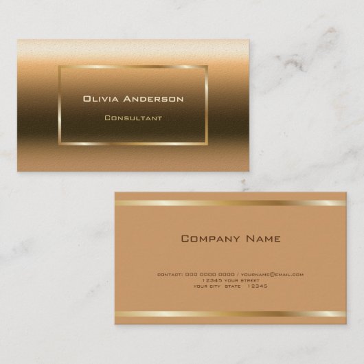 金ゴールドグラデーションプロフェッショナル 名刺 (正面/裏面)