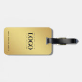 金ゴールドグラデーション会社のロゴビジネスカスタム ラゲッジタグ (裏面横)