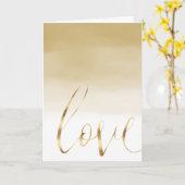 金ゴールドグラデーション愛 カード (黄色い花)