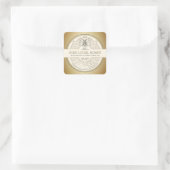 金ゴールドグラデーション華美付き純粋なローカル蜂蜜ラベル スクエアシール (バッグ)