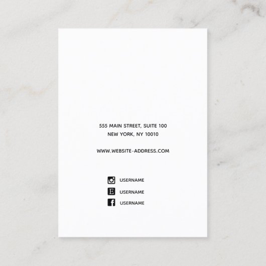 金ゴールドグラデーション追加ロゴイヤリング表示 名刺 (裏面)