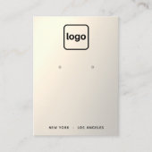 金ゴールドグラデーション追加ロゴイヤリング表示 名刺 (正面)