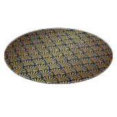 金ゴールドグラデーション：シームレスなアールデコ カッティングボード (角)