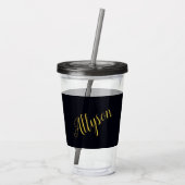 金ゴールドグラパーソナライズされたム アクリルタンブラー (裏面)