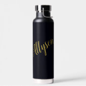 金ゴールドグラパーソナライズされたム ウォーターボトル (左面)
