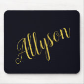 金ゴールドグラパーソナライズされたム マウスパッド (正面)