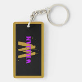 金ゴールドグラフィティクラウン キーホルダー (裏面)