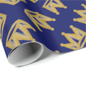 金ゴールドグラフィティクラウン ラッピングペーパー (ロールコーナー)