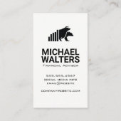 金ゴールドグラフブルベアーロゴ |大理石 名刺 (裏面)