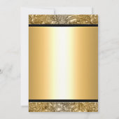 金ゴールドグラマーガールズメイクアップまつげパーティーイベント 招待状 (裏面)