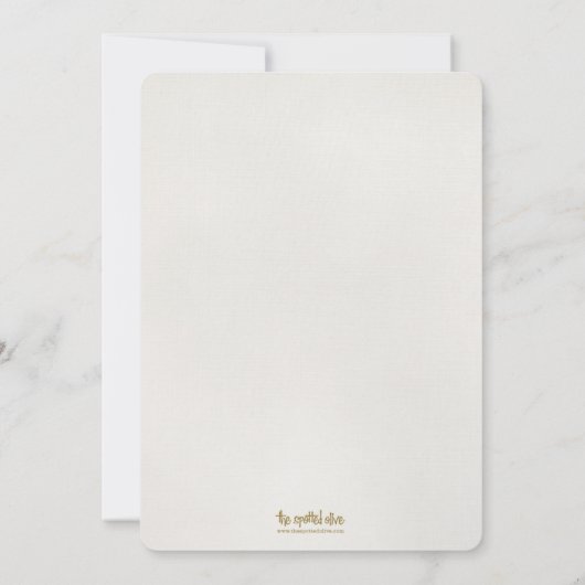 金ゴールドグラマーグリッター紙吹雪ブライダルシャワー 招待状 (裏面)