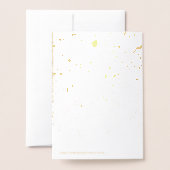 金ゴールドグラマースパークドリップスウィート16招待状フォイル 箔カード (裏面封筒付き)