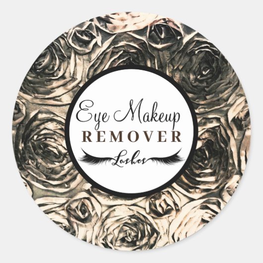 金ゴールドグラマーバラ美しいメイクアップリムーバー ラウンドシール (正面)