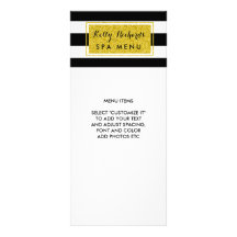 金ゴールドグラマー白黒ストライプサロンメニュー