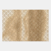 金ゴールドグラムきらめくグリッター ラッピングペーパーシート (正面3)