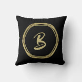 金ゴールドグラムとブラックリングや輪(任意の色)グラムモダンズ クッション (裏面)