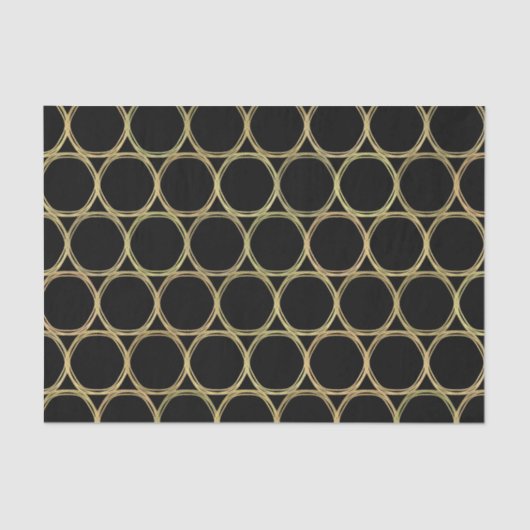 金ゴールドグラムとブラックリングや輪（任意の色）グラムモダンズ 薄葉紙 (正面)
