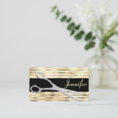 金ゴールドグラムエレガントヘアスタイリストアポイントメント 予約カード (スタンド正面)